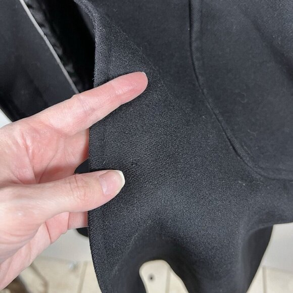 PENDLETON Warm WOOL/CASHMERE TRENCH COAT Long Black Winter Jacket Womens Size 10 - Picture 9 of 12